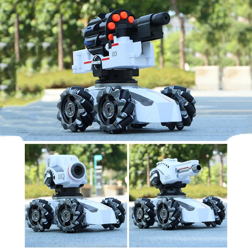 New 3in1 2.4G 4WD RC Tank Water Bomb Watch Gesture Sensing Off-road Drift Remote Control Tank With Music Light RC Car Kids Toys 4