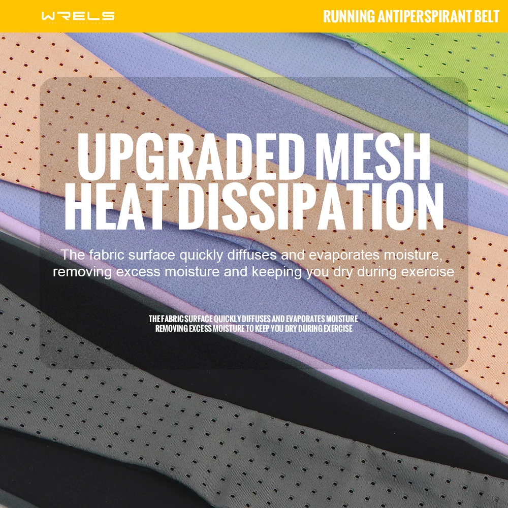 Anti-Slip Sports Headband Sweat Absorbing Headband Breathable Fitness Running Hair Band Quick Dry Elastic Cycling Hairband