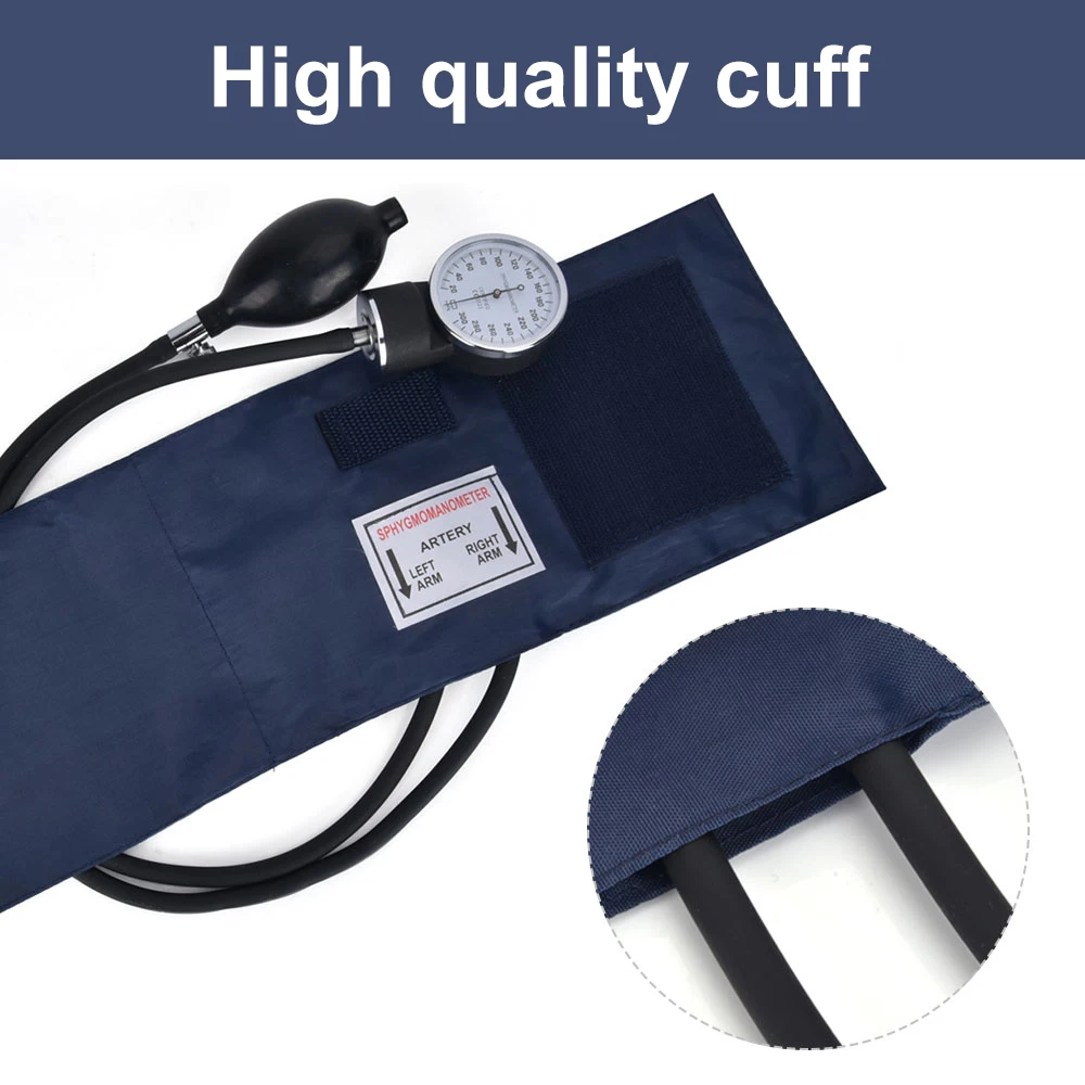 AiQUE Manual Blood Pressure Monitor BP Upper Arm Sphygmomanometer Aneroid Baumanometer Stethoscope with Zipper Bag for Adult