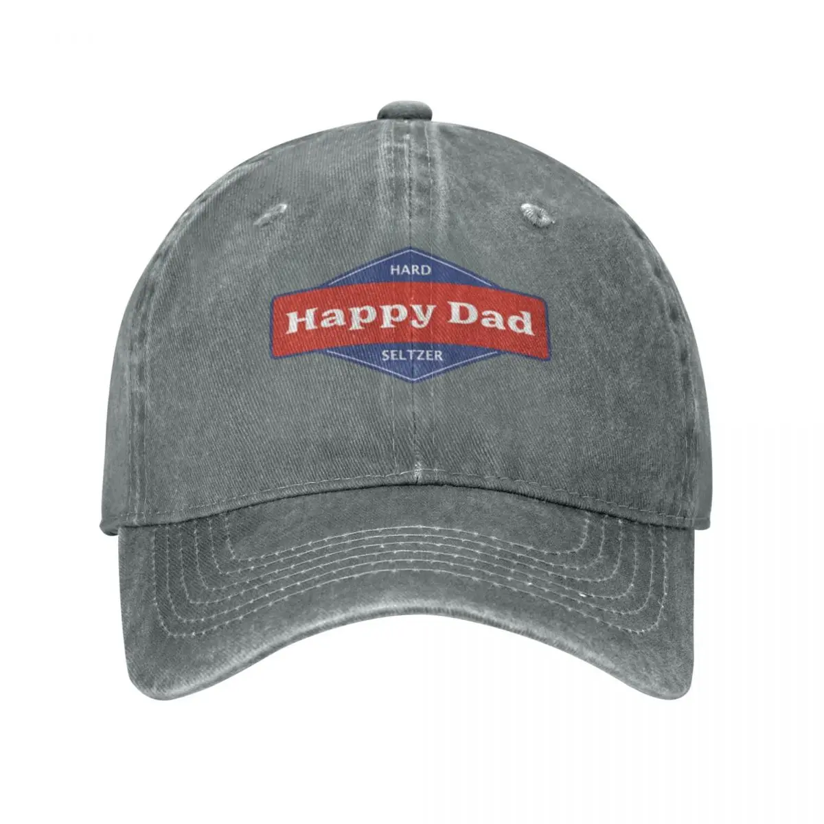 

Happy Dad Seltzer Baseball Caps Fashion Denim Hats Outdoor Adjustable Casquette Hip Hop Baseball Cowboy Hat for Unisex