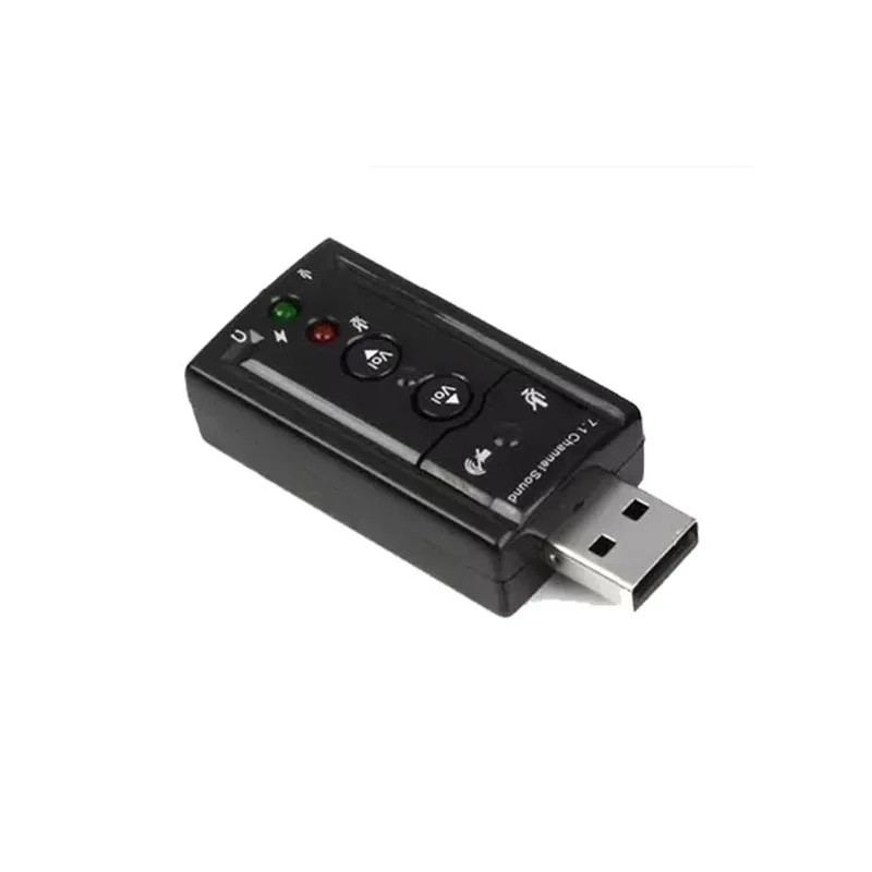 3D 외장 7.1 채널 USB 오디오 사운드 카드 마이크 어댑터 스피커, 3.5mm 잭 스테레오 헤드셋