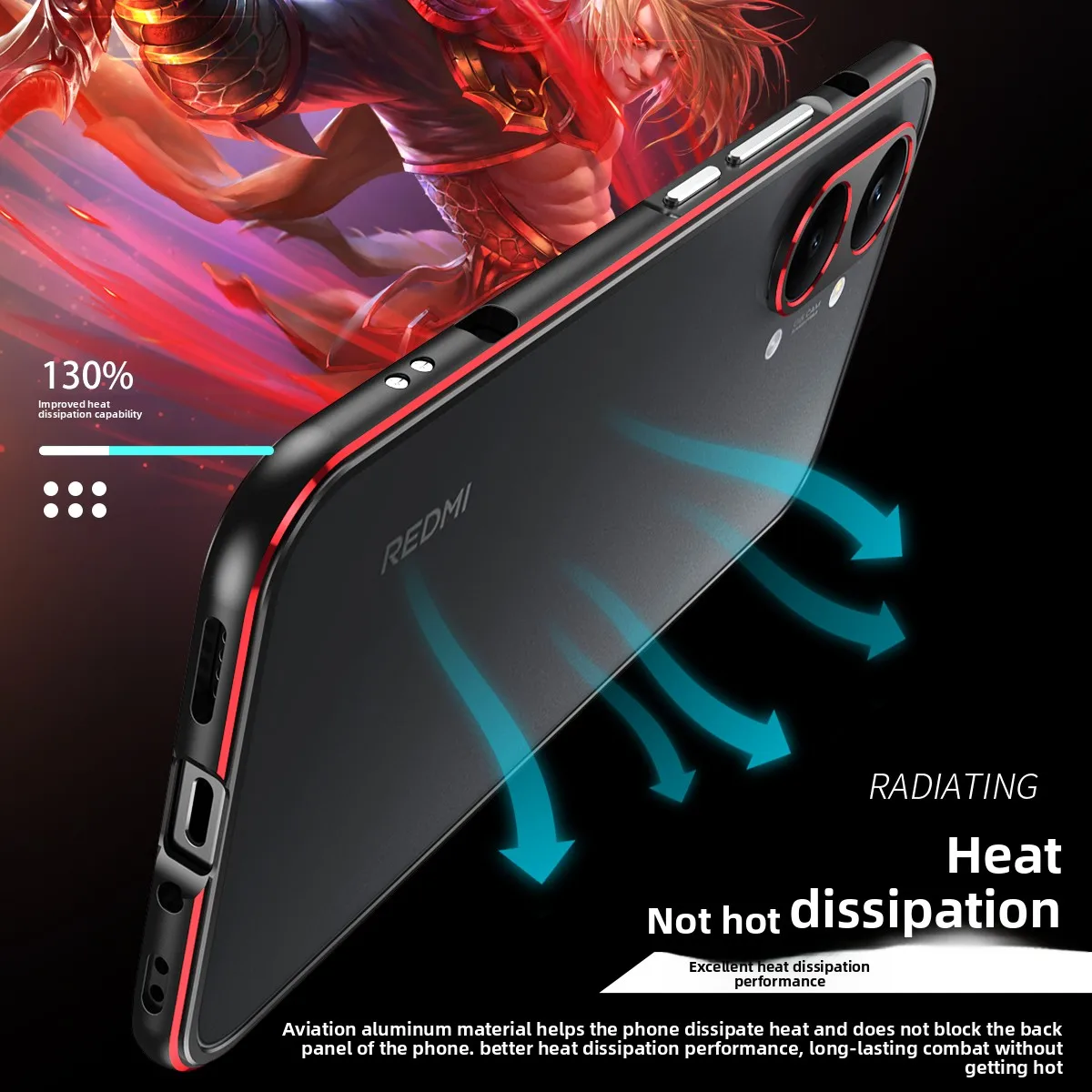 Luxury Aluminum Alloy Frame Shockproof Case with Bare-skin Feel and Metal Lens Protector