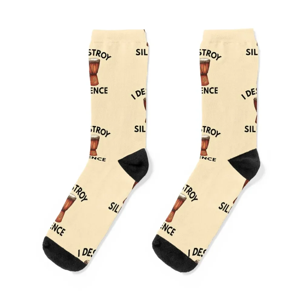 

I Destroy Silence With My Djembe Socks summer shoes gym Boy Child Socks Women's