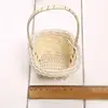 Mini Hand-woven Storage Baskets Plastic Flower Basket Fruit Rattan Cosmetics Candy Gift Packing Basket Garden Fruit Picnic Bags 2