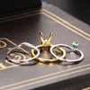 Loki Ring Sets For Women Superhero Thor Green Crystal Matching Crown Helmet Rings Stacking Jewelry Unisex Cosplay Accessories 03 5