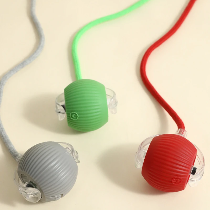 Cat Interactive Ball Toys Cat Interactive Ball Toy Automatic Rolling Ball with Tail Rechargeable Smart Pet Interactive Toy Intelligent Mouse for Cat