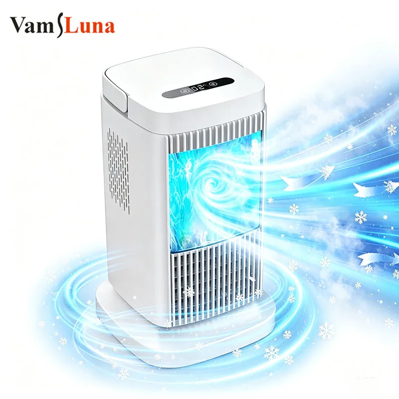 Ventilateur Rafraîchisseur d'Air Portable à Semi-conducteurs, Mini Climatiseur Personnel avec Refroidissement, Ventilateur de Bureau pour Maison, Bureau, Voyage, USB 1 Ventilateur Rafraîchisseur d'Air Portable à Semi-conducteurs, Mini Climatiseur Personnel avec Refroidissement, Ventilateur de Bureau pour Maison, Bureau, Voyage, USB 1