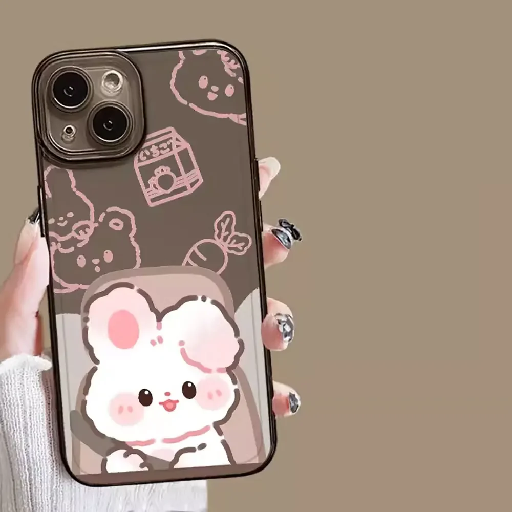 Adorable Bunny Bear Couples Soft Phone Case