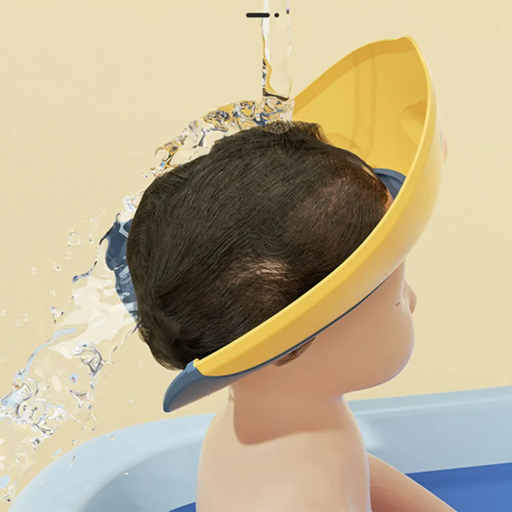 Детская шапочка для душа и ванны Регулируемая Шапочка из ЭВА Водонепроницаемая Защитная шапочка для глаз шапочка для шампуня детские товары защита для головы ребенка