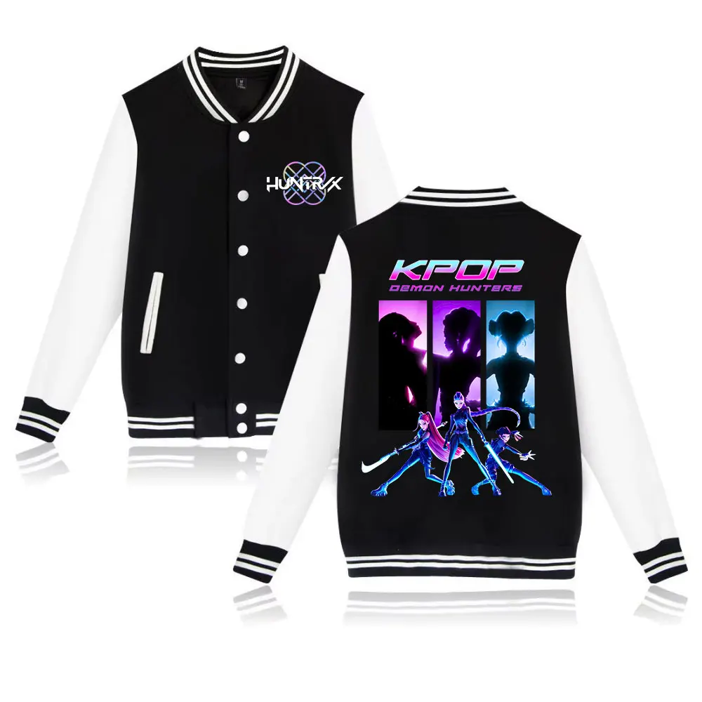 Kpop Demon Hunters Baseball Uniform Jacket Harajuku Baseball