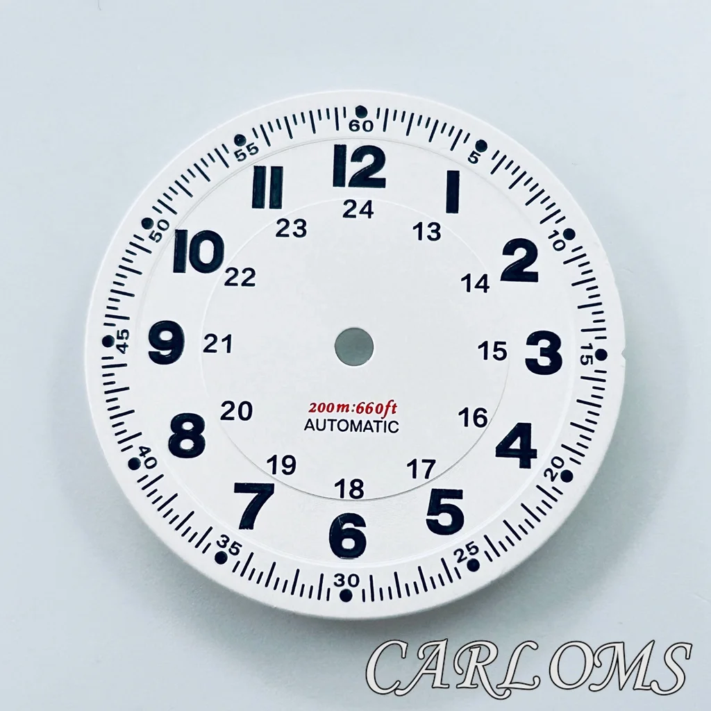 29mm Matte Black/Blue/White Watch Dial Without Logo