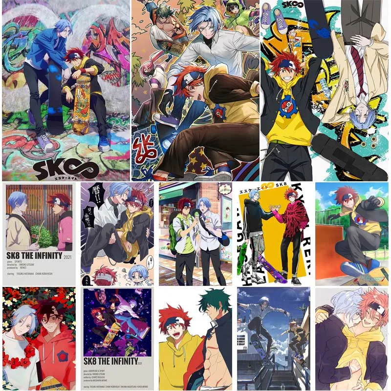 

Japanese Anime SK8 The Infinity Posters HD Print Comic Poster White Coated Paper Home Decor Study Bedroom Bar Gift Paintings