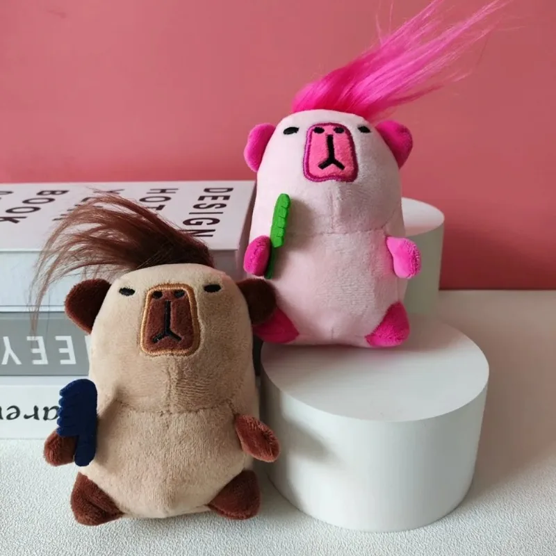 Cute Capybara Plush Keychain Doll Pendant