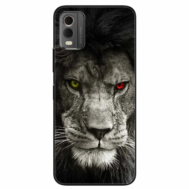Cartoon Silicone Protective Soft Bumpers with Cool Wolf Design Phone Case