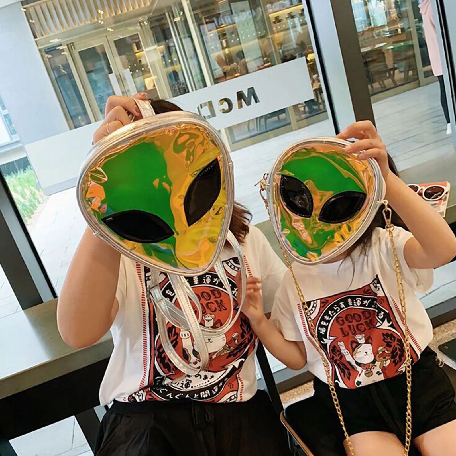 Bags For Women Trendy Women Children Alien Transparent Jelly Bag Shoulder Bag Backpack Phone Bag Punching Bag For Kids 12-14 2