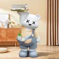 Light Luxury Violent Bear Large Floor-standing Ornament, Piggy Bank Tray Bear Decoration, Home Furniture Housewarming Gift 1