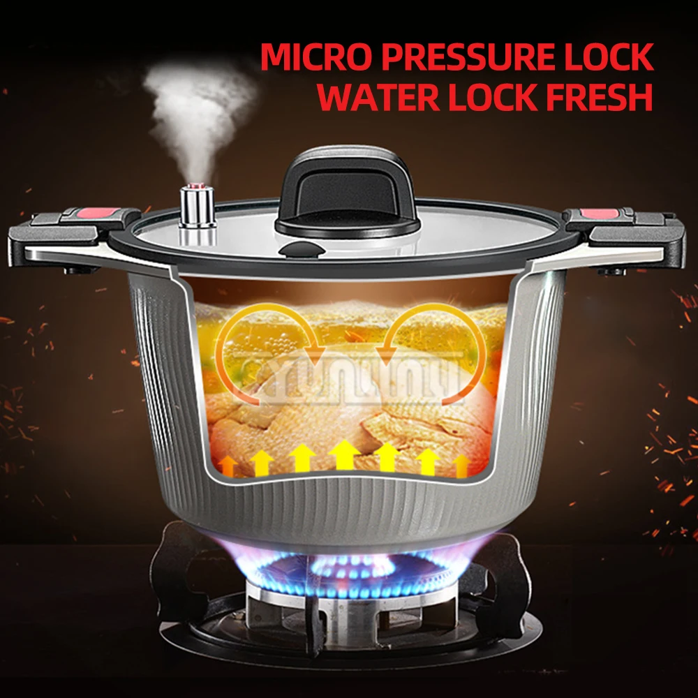 Multifunctional Double Ear Stewing Boiling Pot Kitchen Cookware 7L Non-stick Enamel Micro Pressure Cooker