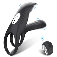 Fernbedienung Penetration Vibrator für Männer Ejakulation Verzögerung Cock Ring Vibrierender Stimulator Penis Ring Sex Spielzeug für Paare 2