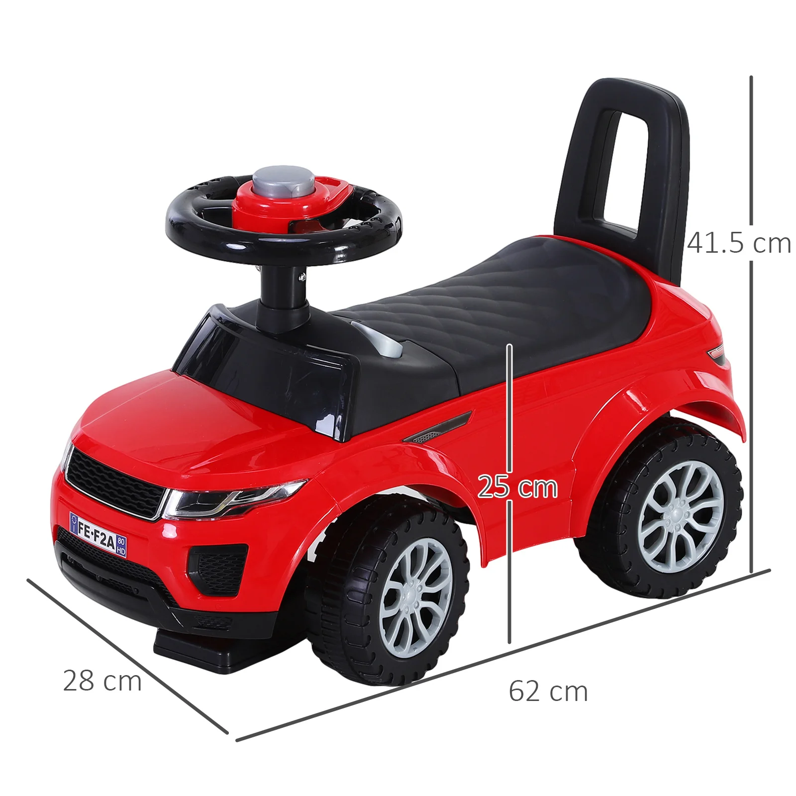 HOMCOM 3-in-1 Ride On Car Foot To Floor Slider Toddler w/ Horn Steering - Image 3