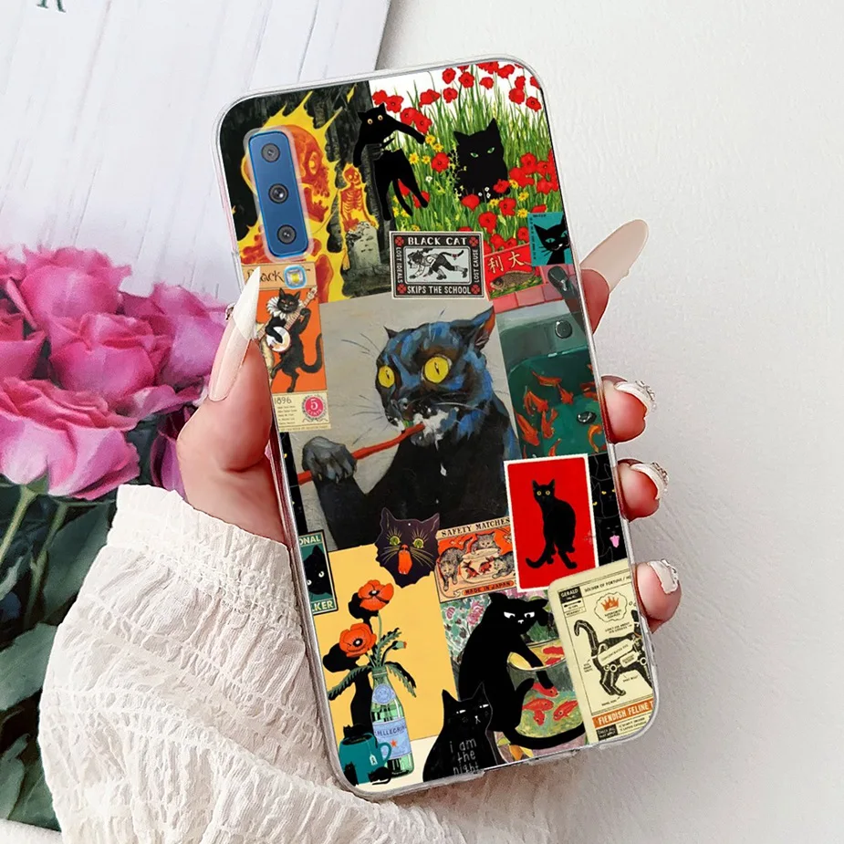 Cute Cat Fashion Painted Soft Slim Phone Case - Stylish Protective Back Cover