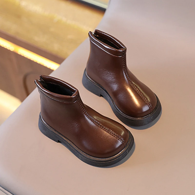 Black Cotton Winter Boots for Girls Kids Soft Comfortable