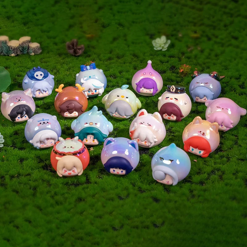 Genshin Impact Blind Box Furina Mini Anime Figure Game Surprise Box Q Version Kamisato Figures Pvc Dolls Collection Toys Gifts