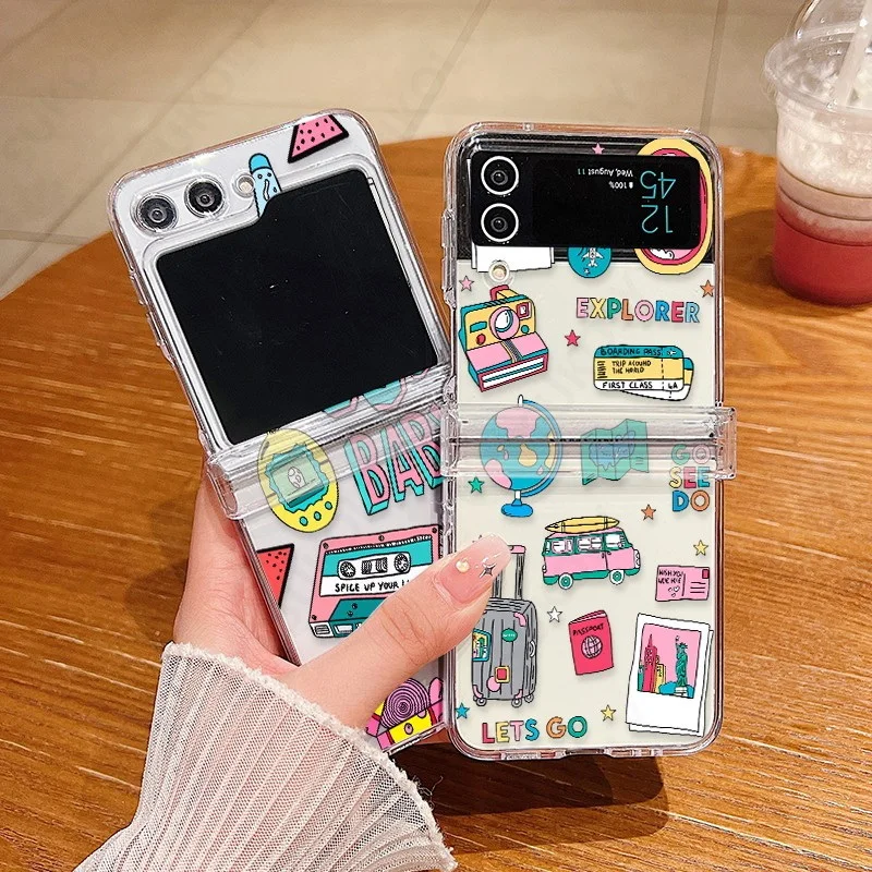 Creative Personalized Hard Clear Folding Case - Fashionable and Durable Protective Cover