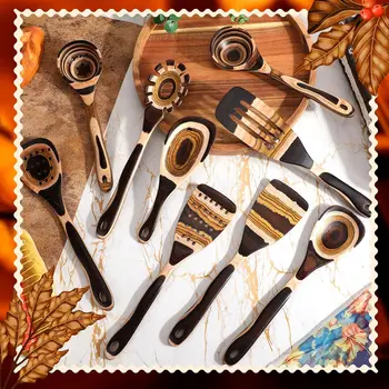 9-Piece Pakkawood Kitchen Utensil Set 5