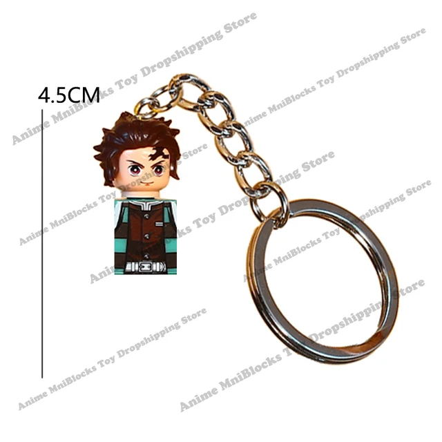 Demon Slayer WM6116 Mini Assemble Dolls Action Toy Figures Tanjirou Nezuko Inosuke Giyuu Kyoujurou Building Blocks WM2176 PG2327 WM2171 keychain