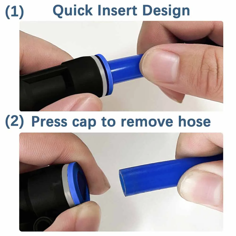 4–16 mm Handventil-Schlauchadapter, Slip-Lock, Schnellsteck-Entriegelungsanschluss, Abschaltung, Stoppe, Wasser, pneumatische Verbindung, PE-Schlauchanschlüsse – Detail 8