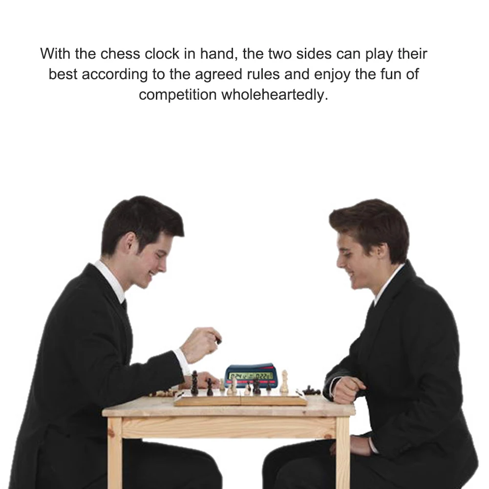 Competition Count Up Down Timer Professional Digital Chess Clock Plastic Battery Powered Lightweight Stopwatch for Board Game