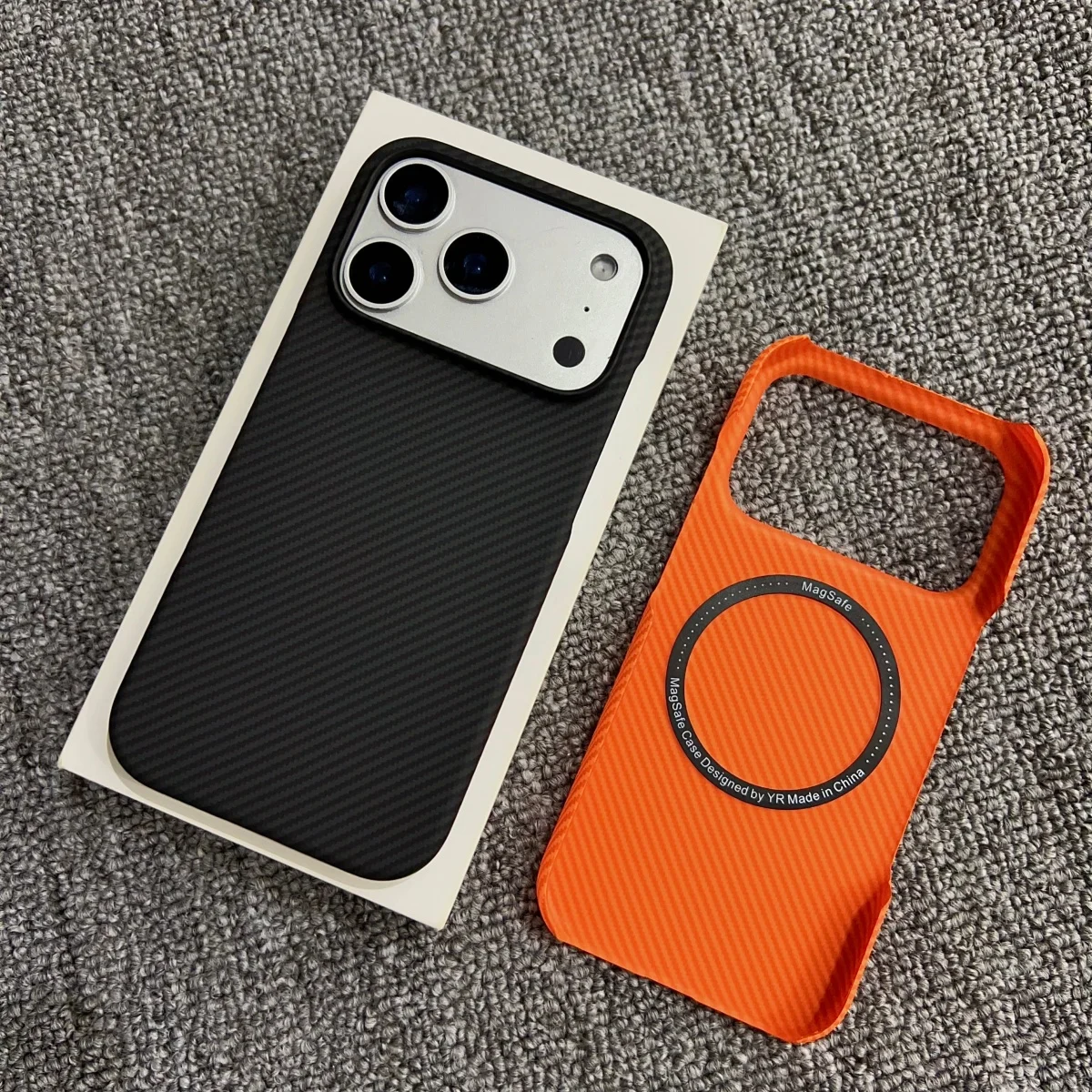 Carbon Fiber Pattern Frameless PC For Magsafe Case For iPhone 17 Air 16 Plus 15 14 13 12 Pro Max Magnetic Wireless Charge Cover 4