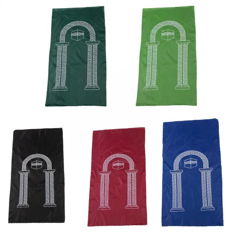 

Muslim Prayer Rug Portable Travel Worship Mat Rainproof Fabric Pocket Pilgrimage Mat Family Outdoor Mat Carpet Rug