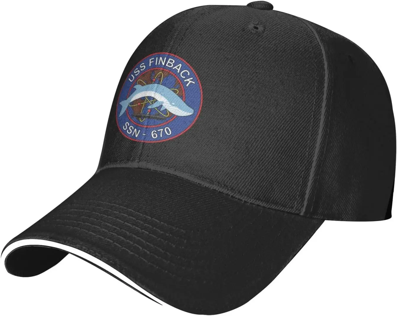 

Sottomarino d'attacco USS Finback (SSN-670) Trucker Hat, Baseball Cap Dad Hats Navy Military Caps for Men Women