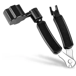 3 - in - 1 Professional Guitar Maintenance Tool: String Winder, Cutter, and Bridge Pin Puller (Black)