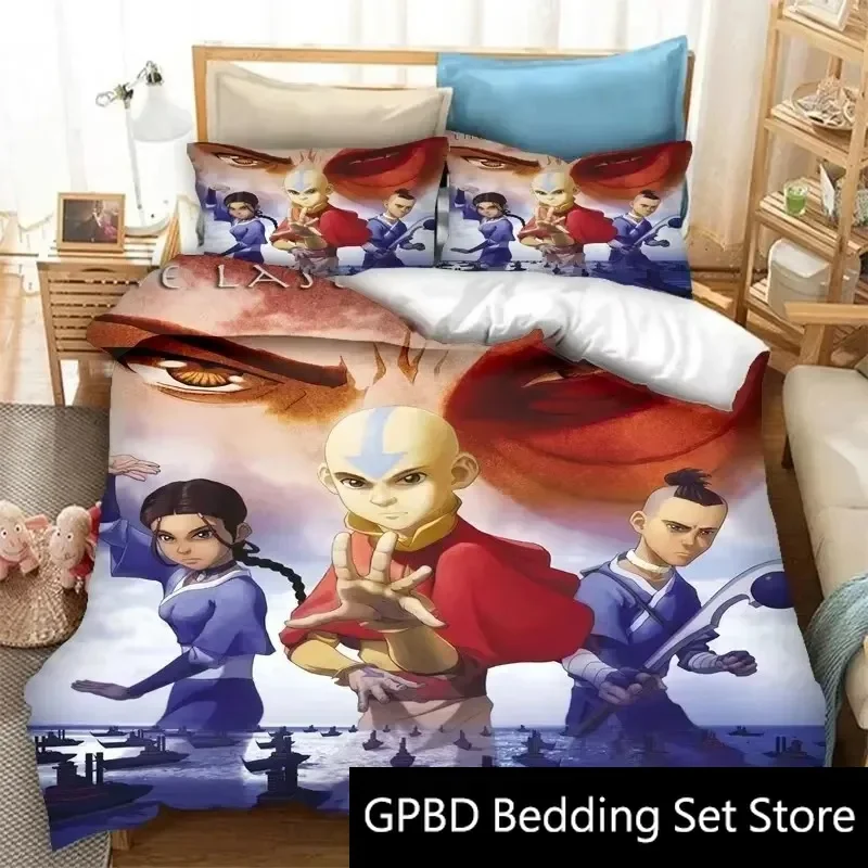 3D Print Avatar The Last Airbender Bedding Set Double Twin King Duvet Cover Comforter Pillowcase Boys Girls Adults Bedroom 6