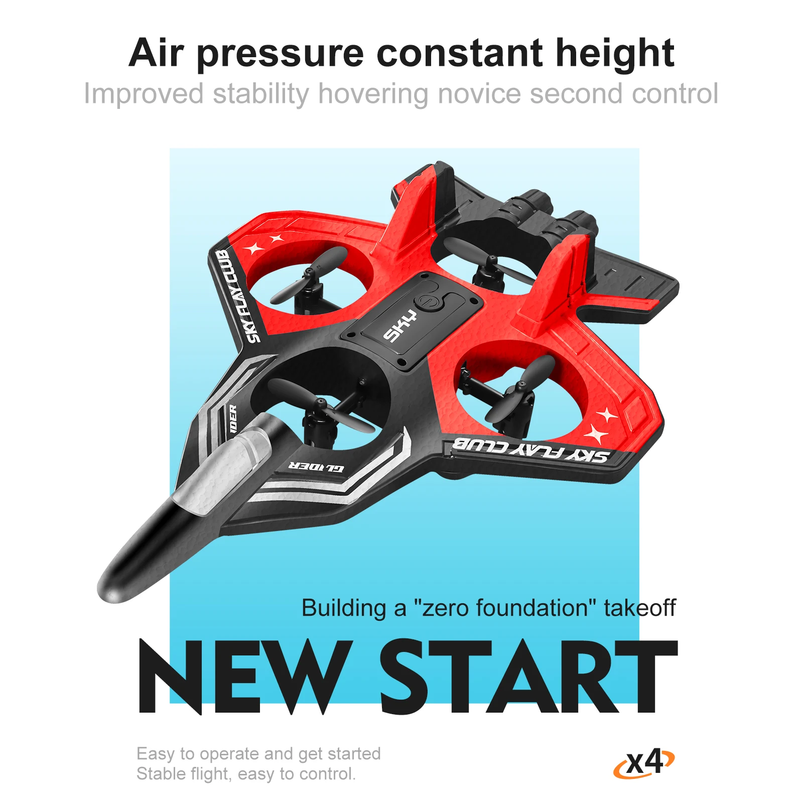 New remote-controlled glider, gravity sensing stunt foam aircraft, dazzling lights, rechargeable anti-drop drone, children's toy