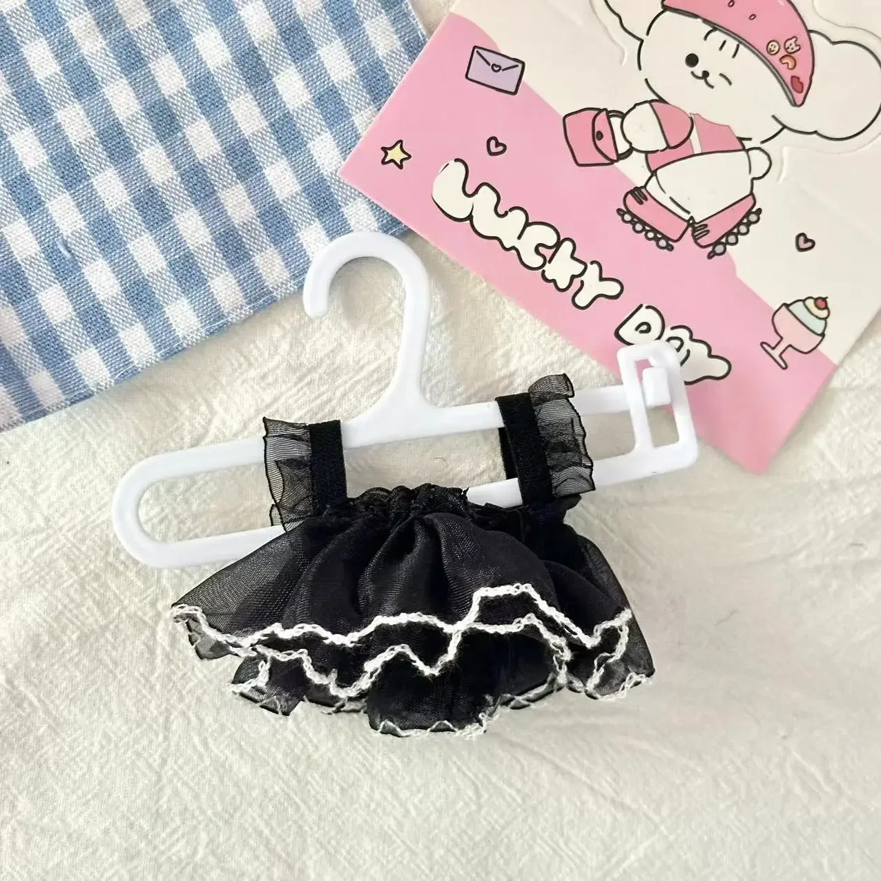Doll Handmade Accessories 10-15CM Doll Clothes Top Quality Bow Princess Dress For DIY Cotton Plush wire Dolls Decorate Children's Gift