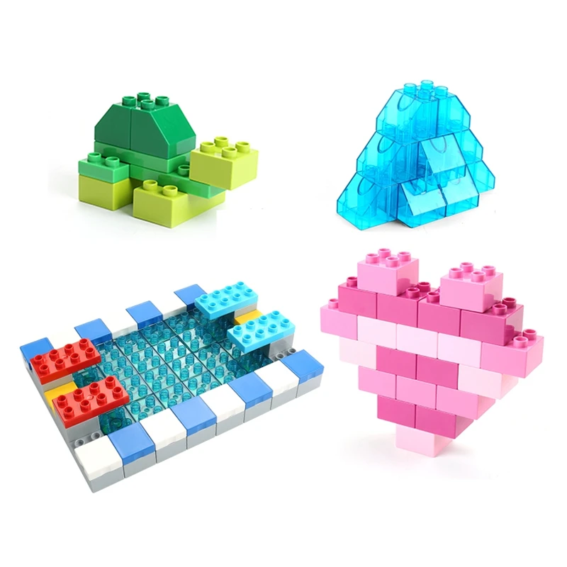 Building blocks 6 Pcs Big Building Blocks Accessories Compatible Enlighten Large Bricks Children Kids Foundation Smooth Plastic Educational Toy