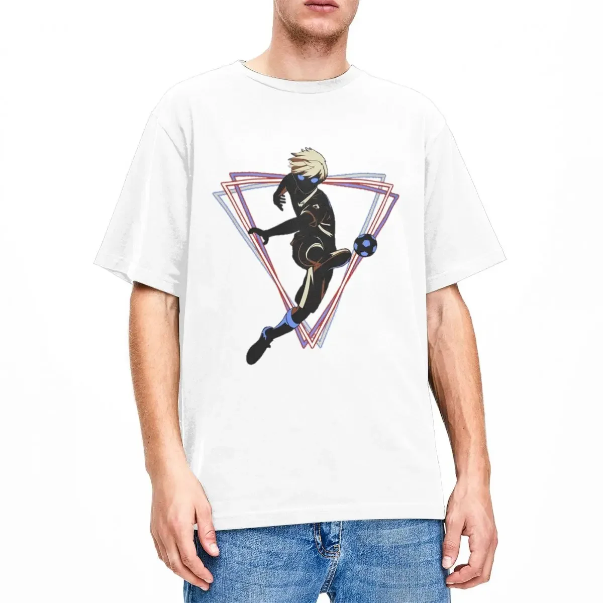 Cool Isagi Rising Shirt Stuff For Uomo Donna Puro Cotone Vintage Girocollo Blue Lock Manga Tee Shirt Manica Corta Top Idea Regalo