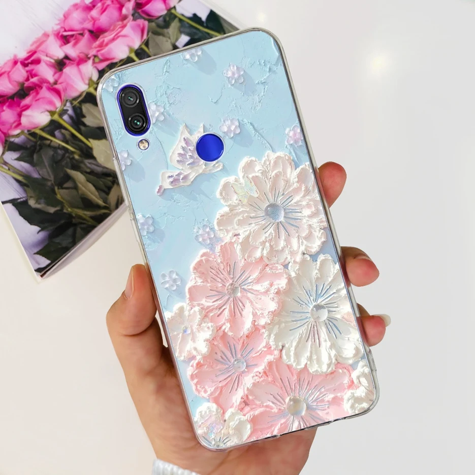 Fashionable Clear Silicone TPU Phone Case - Painted Design Cover