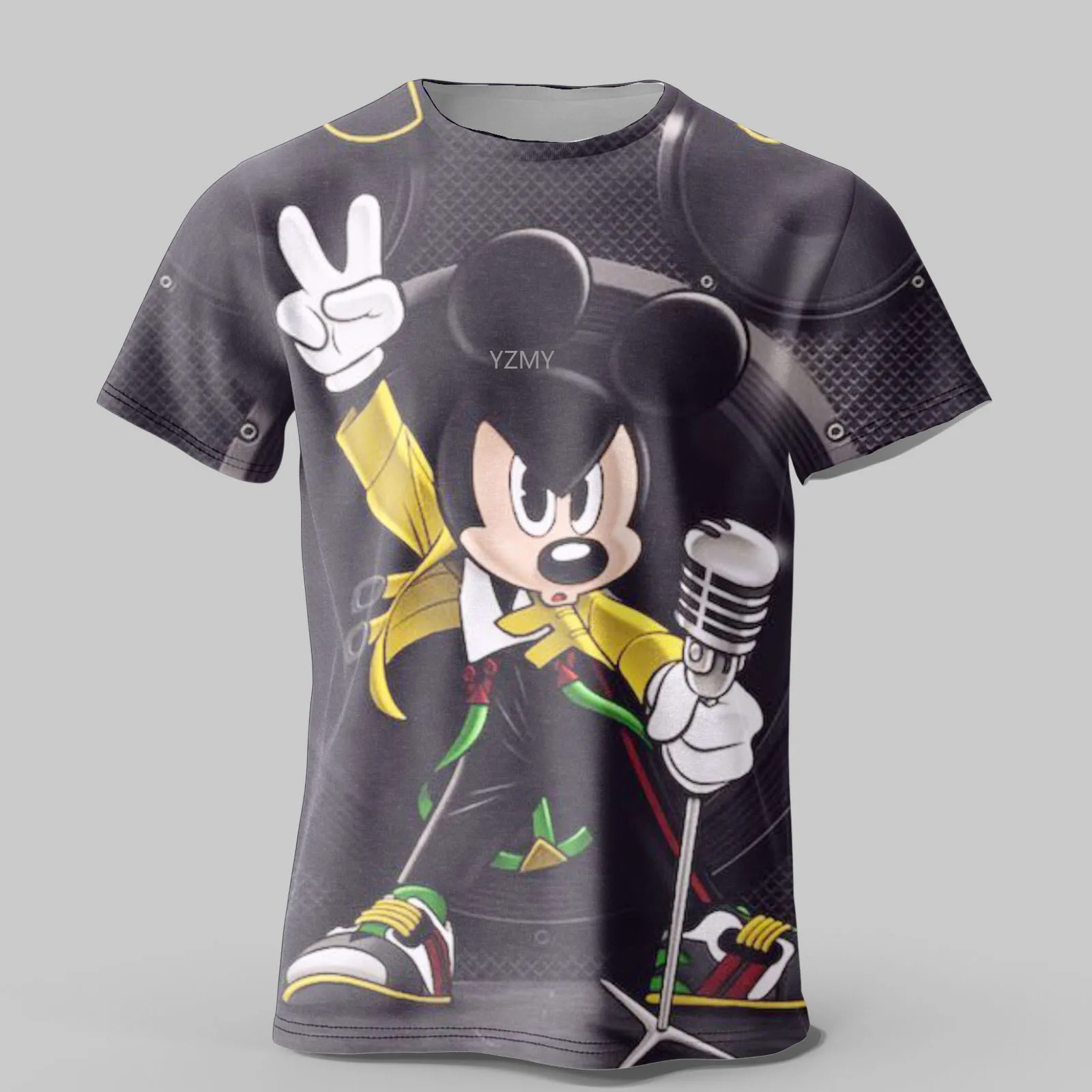 

2024 Summer Disney New Mickey Mouse 3d Printed Kids Tshirt Casual Round Neck Short Sleeve T-Shirt Kids Adults Tops Clothing