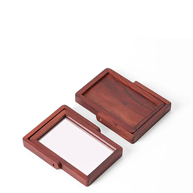 Portable Wooden Makeup Pocket Travel Mirror, Chinese Wedding Parties, Birthday Gift