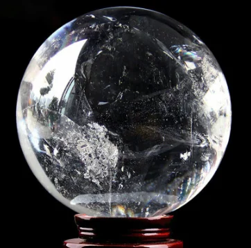 Natural White Clear Quartz Crystal Sphere Ball Healing Stone Reiki Decorations Healing  Energy Home Office Aquarium Decoration 3