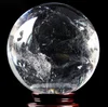 Natural White Clear Quartz Crystal Sphere Ball Healing Stone Reiki Decorations Healing  Energy Home Office Aquarium Decoration 3