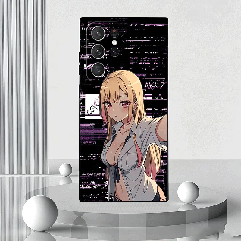 Charming Kitagawa Marin Phone Case with Edge Pattern - Customizable Design