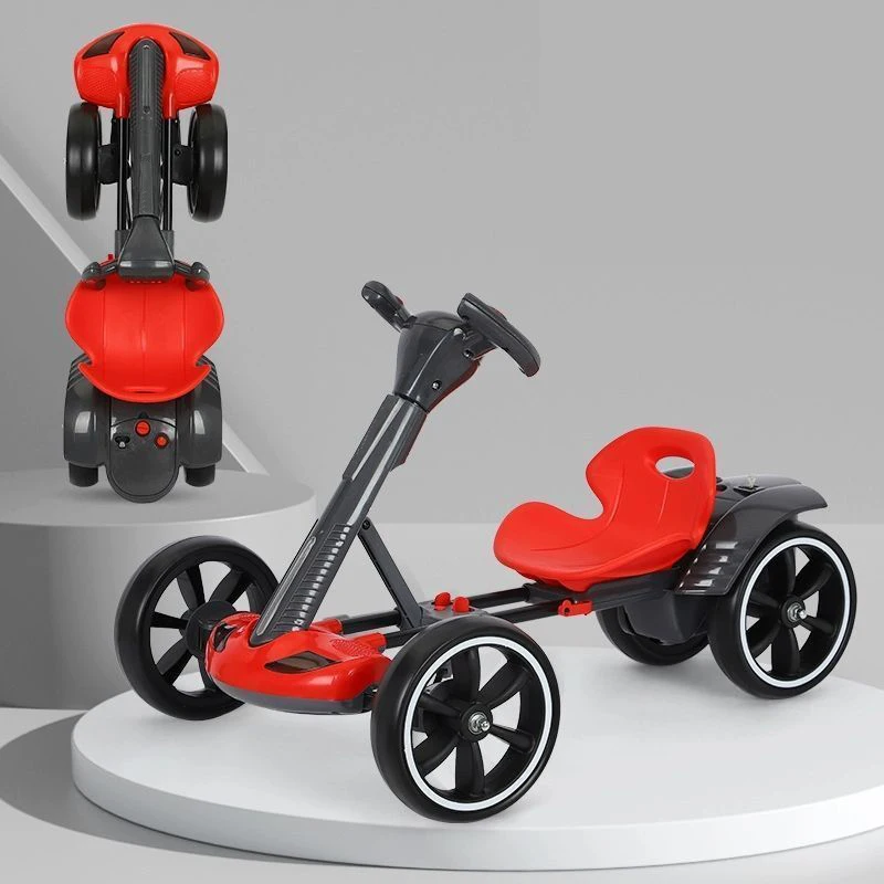 Children's Kart Electric Four-wheeler Can Be Folded with a Key Early Education