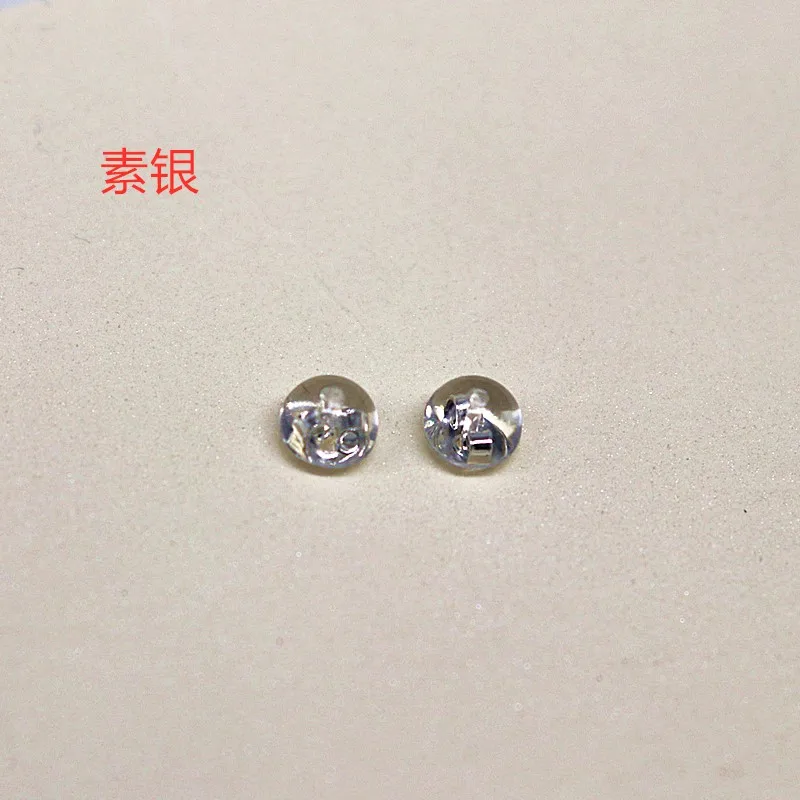 

Solid 925 Sterling Silver Earring Backs Earnuts with Silion DIY Components Jewelry Making Findings