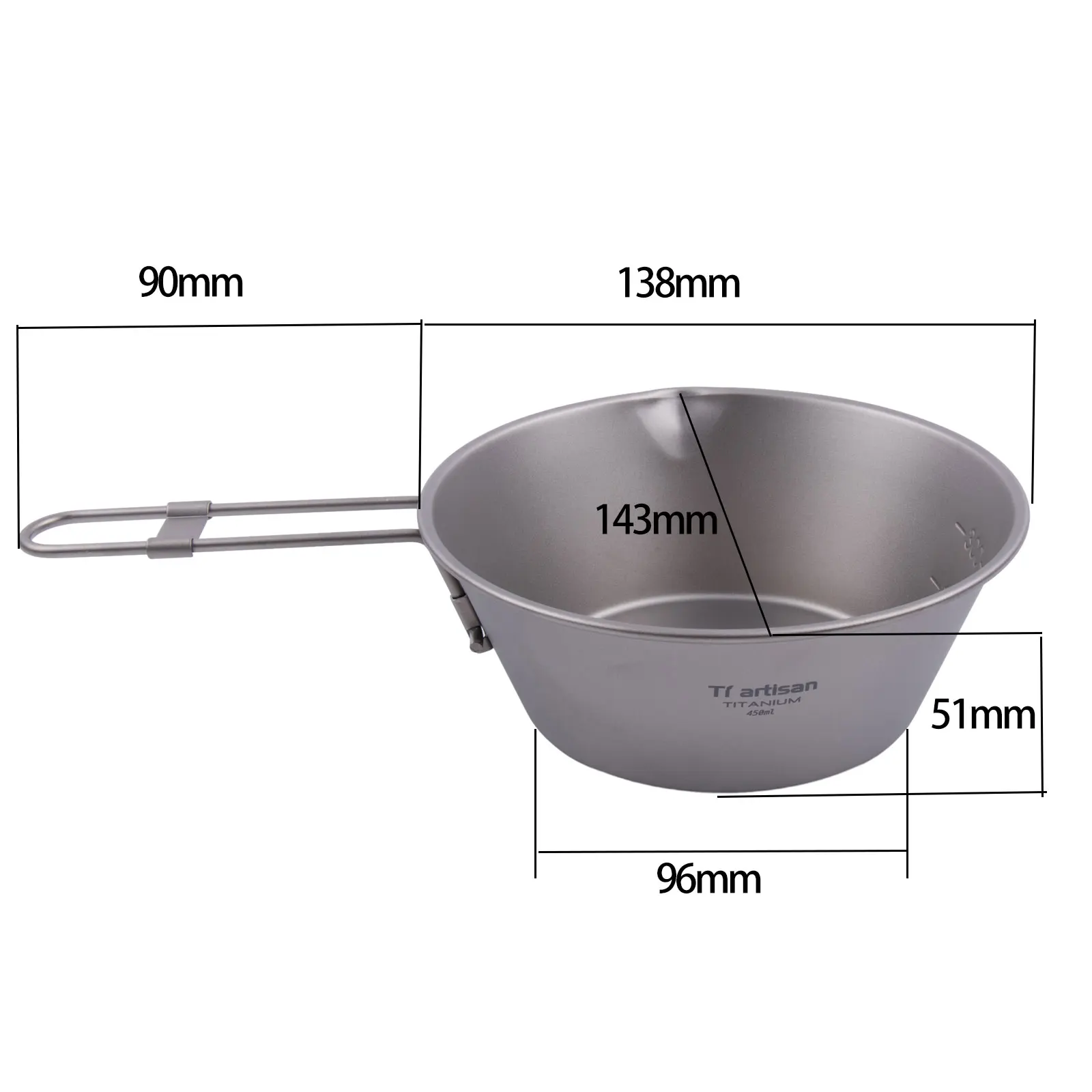 1pc 300/450ml Camping Bowl With Mesh Bag Titanium Sierra Cup Ultra-light Foldable Bowls Pot For Hiking Picnic Outdoor Tableware 3