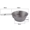 1pc 300/450ml Camping Bowl With Mesh Bag Titanium Sierra Cup Ultra-light Foldable Bowls Pot For Hiking Picnic Outdoor Tableware 3